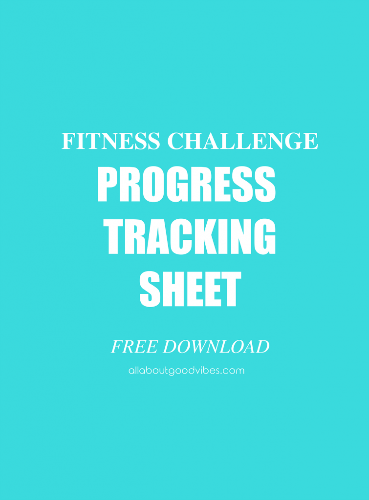 Fitness Progress Tracking SheetFree download All About Good Vibes