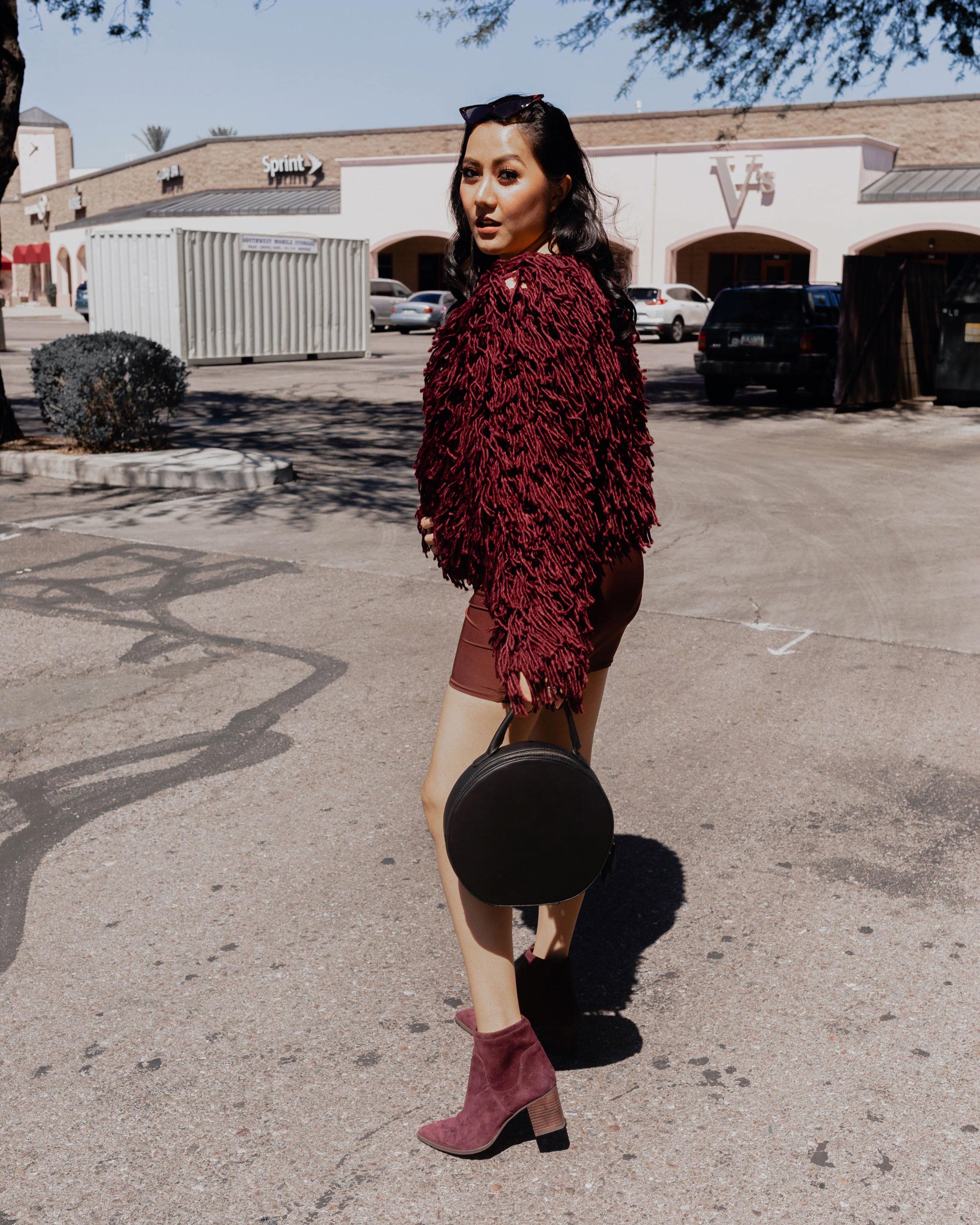 shaggy cardigan outfit