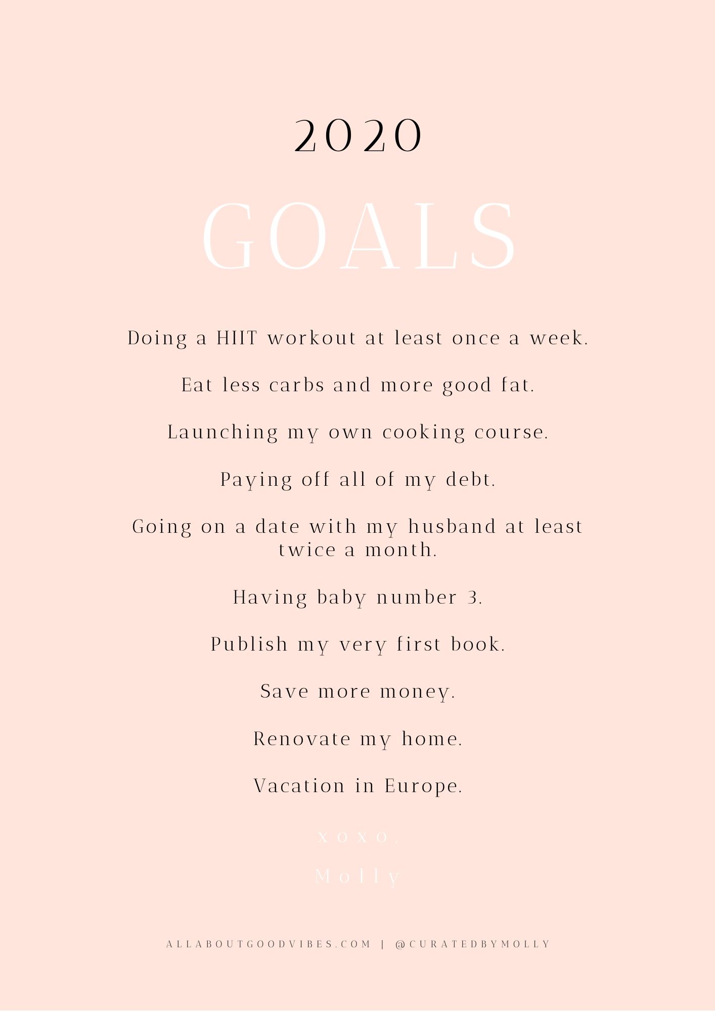 2020 goals for Molly Larsen lifestyle blogger Smart goals 2020 goals what are smart goals