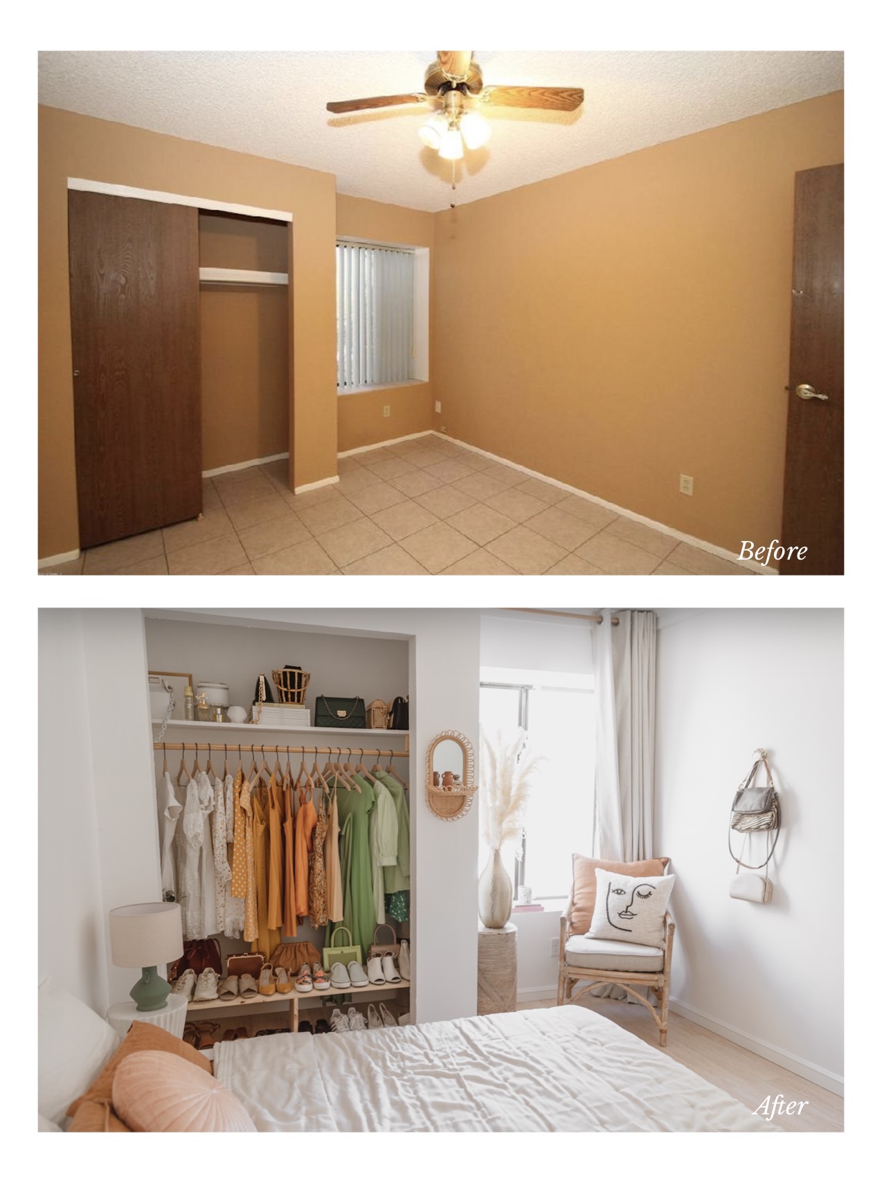 Before-After-DIY Guest Bedroom