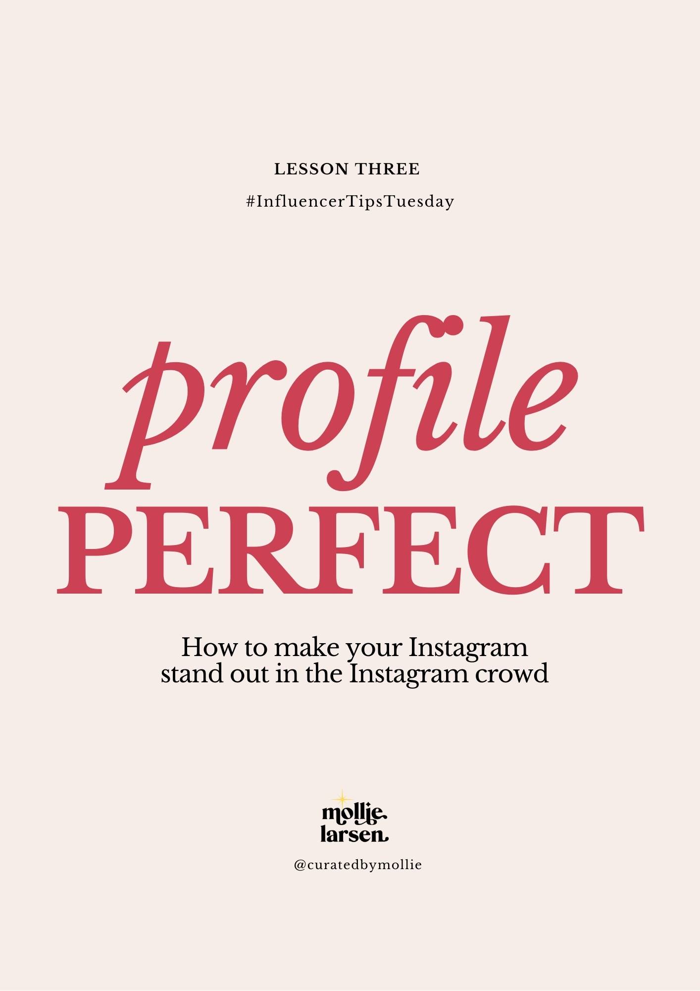 Lesson Three Workbook _ #InfluencerTipsTuesday