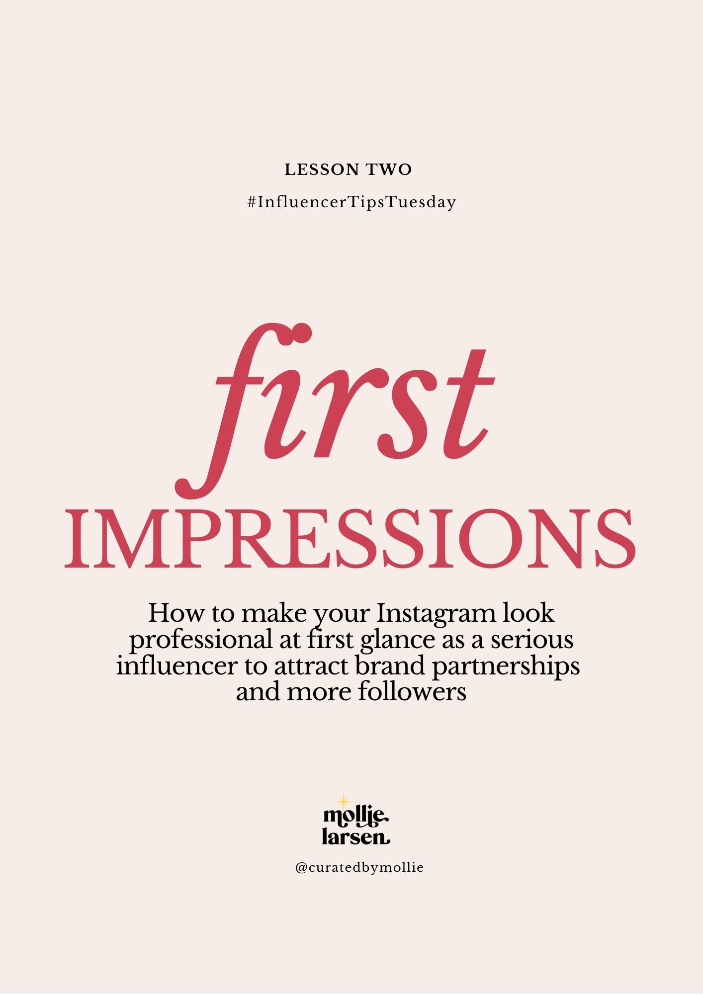 Lesson Two Workbook _ #InfluencerTipsTuesday
